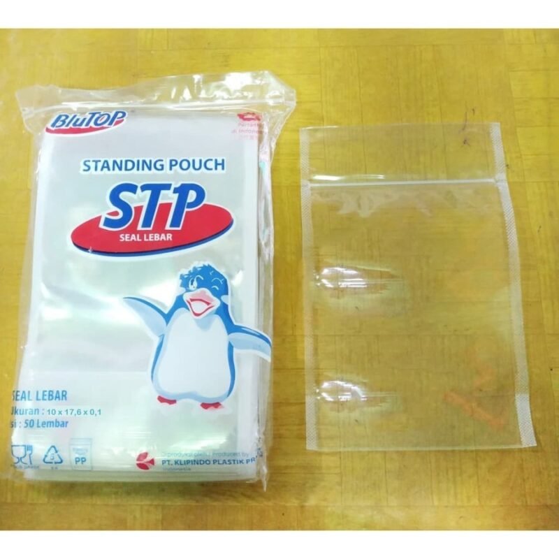 Plastik Standing Pouch 10x17 Seal Lebar STP (Isi 50 pcs)