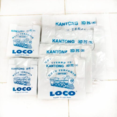 Kantong Plastik Loco Tebal Uk. 15-40 (Isi 500 gr) Putih