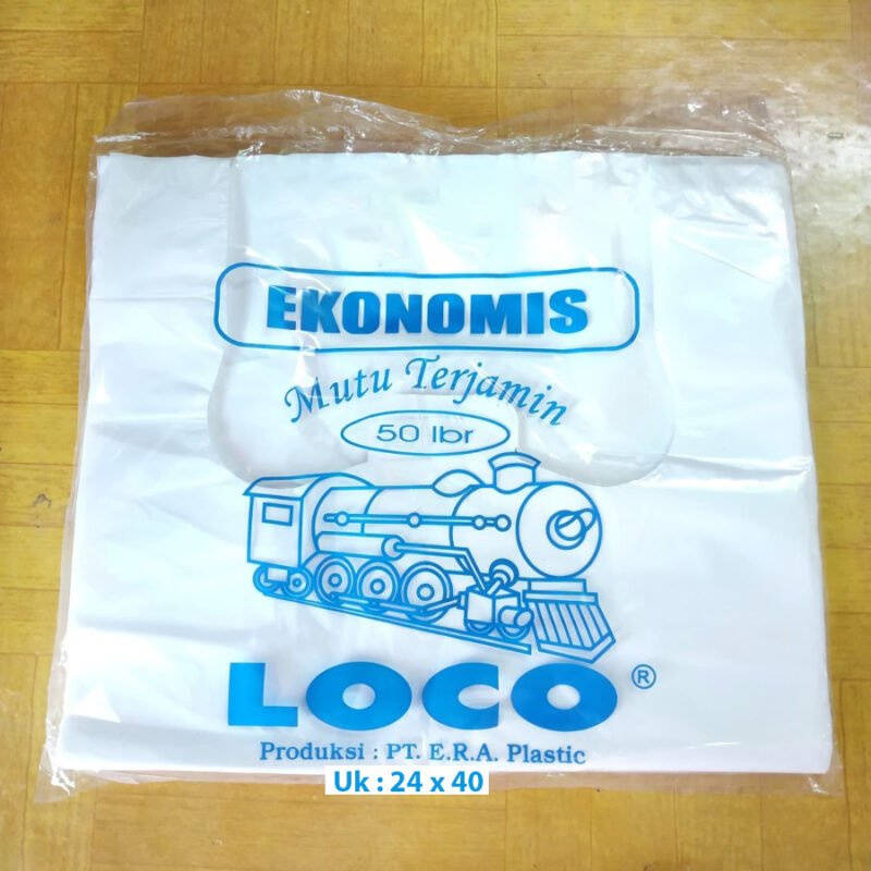 Kantong Plastik Loco Ekonomis Putih Susu 24 (50 pcs)