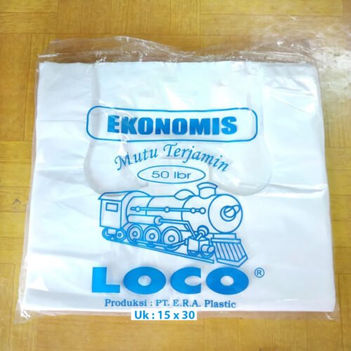 Kantong Plastik Loco Ekonomis Putih Susu 15 (50 pcs)